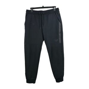 Peak Velocity Jogger Pants Mens Large Black Elastic Drawstring Waist Tapered Leg